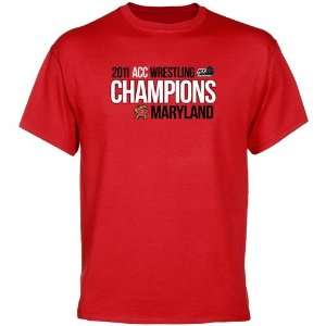  NCAA Maryland Terrapins Red 2011 ACC Wrestling Champions T 