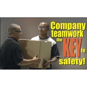   Teamwork, the Key To Safety Banner, 48 x 28
