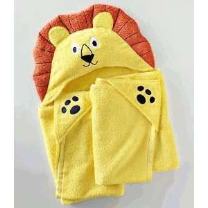  Hooded Baby/Toddler Bath Towel & Mitten Lion Baby