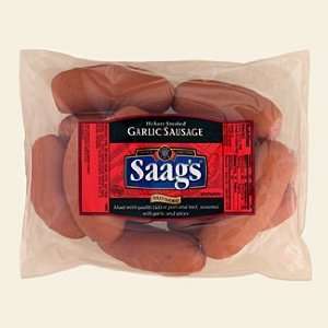 Saags Garlic Sausage (Cervela) 10 Pack 4 oz. Links  