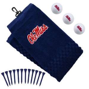   Rebels Navy Blue Embroidered Golf Towel Gift Set