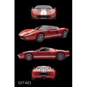 FORD GT 40 SPORTS RACING CAR 24 X 36 POSTER #PP30997  