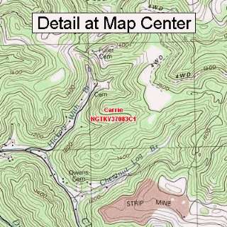 USGS Topographic Quadrangle Map   Carrie, Kentucky (Folded/Waterproof)