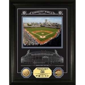  Wrigley Field 24KT Gold Coin Etched Glass Photo Mint 