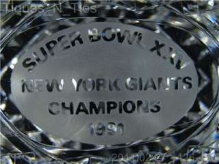 Waterford 1991 Super Bowl XXV New York Giants Football Champions 