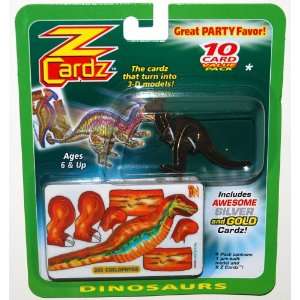  Z Cardz 3 D Models, Dinosaurs 10 Card Pack (1 Pack) Patio 