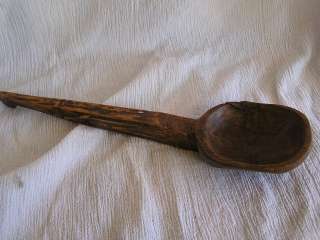 Vintage 1900s Large Wood Ladle Spoon Wooden Wagon Train Hand Carved 