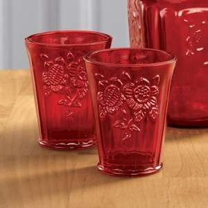 VINTAGE REPLICA RUBY RED GLASS DRINKING GLASSES NEW  
