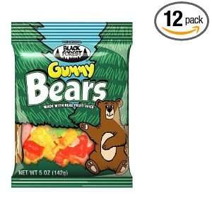 Black Forest Gummy Bears Hanging Bags, 4.5 Ounce Bags (Pack of 12)