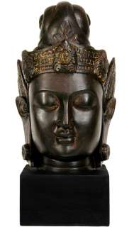 16 Large Cambodian Buddha Head Statue  