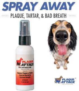 Plaque Attack Spray Dog Cat Bad Breath Teeth up to 6 Month Supply AS 