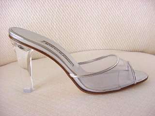 MANOLO BLAHNIK shoe Mule Clear Lucite AWESOME 9  