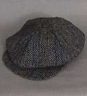 Worth & Worth, New York, herringbone wool tweed cap, made U.S.A., 8