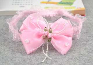 Stunning unusual girls baby flower headband hairband hairrope Pink 18 