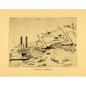  1928 Print Missouri River Packet Alice Boat at Weston 