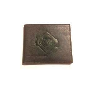  Rays Black Leather Embossed Bifold Wallet 