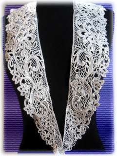 floral deep vee neck these white rayon appliques are