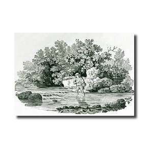  An Angler In A River Pool From british Birds 1804 Giclee 