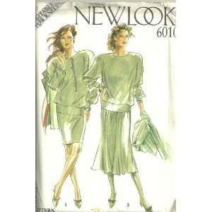 Top And Skirt Six Sizes In One New Look Sewing Pattern 6010 (Size 8 