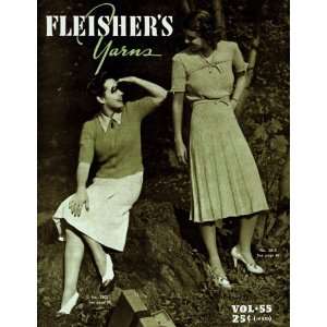 Fleishers #55 c.1939   Knitted Dresses S.B. and B.W. Fleisher 