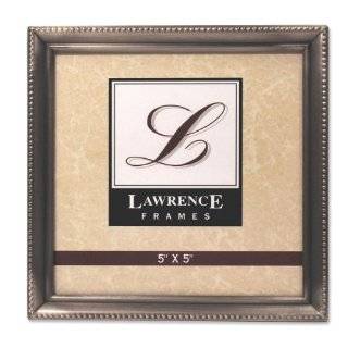 Lawrence Frames Polished Silver Plate 5x5 Picture Frame   Bead Border 