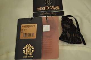 NEW Roberto Cavalli Flower Shiny French Coat Size 44 XL  