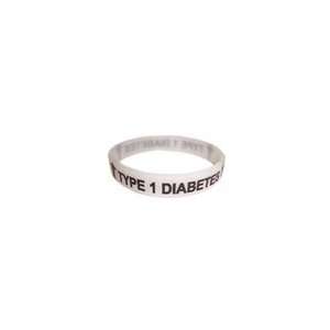 Type 1 Diabetes Medical ID Wristband Glow in the Dark with Black Color 