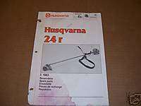 b1326) Husqvarna Brush Cutter Parts List Model 24R  