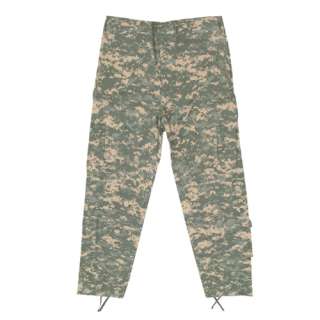 ACU Camouflage COMBAT UNIFORM PANTS   Cotton/Poly Rip Stop, Fatigue 