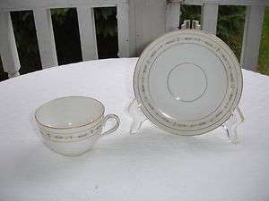 White w/Pink Roses   M&Z Austria   Cup and Saucer Set  