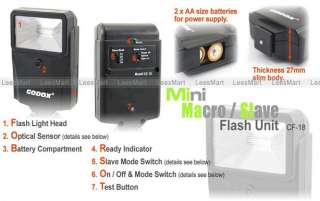 Slave Flash Speedlight For Canon EOS Rebel T3i T2i T1i XSi XTi G11 G12 