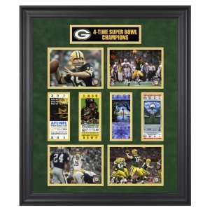Green Bay Packers Framed Ticket Collage   Super Bowl Ticket, 3rd 