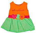   RUIZ DE LA PRADA Summer girls dress floral baby (green/orange) NWT
