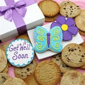 Get Well Butterfly & Flower Cookie Box Grocery & Gourmet Food