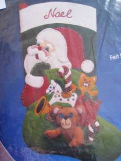 Bucilla 18-inch Christmas Stocking Felt Applique Kit, Woodland Snowman