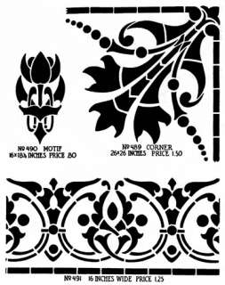 Arts & Crafts, Art Nouveau, Victorian Stencil Catalog  