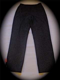 Ann TAYLOR Stretch WOOL Tweed Suit Pants Black 2 MINT  