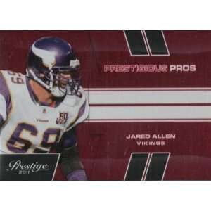    2011 Prestige Prestigious Pros Red #29 Jared Allen 