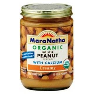 Maranatha No Stir Peanut Spread with Calcium & Omega 3s, Creamy, 12 