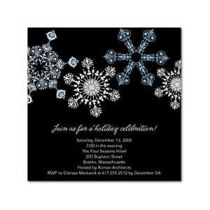 Corporate Holiday Party Invitations   Snowflake Parade Black By Hello 