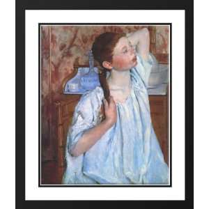   Mary, 20x23 Framed and Double Matted Girl Arranging Her Hair Sports