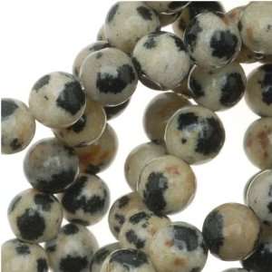  Spotted Dalmation Jasper 4mm Round Beads 16 Inch Strand 