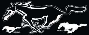 description ford mustang horse die cut vinyl decal comes with two 