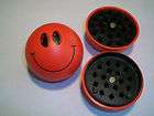 herb and spice grinder 2 acrylic ball red smiley face