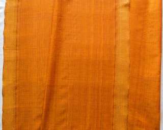 Hand Loomed, Mangalgiri, Cotton. Double Border. Saffron  