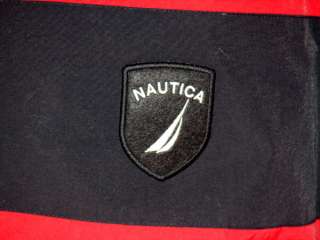 NEW Men Nautica Red Black Stripe Reversible Down NX3000 XL NWT Jacket 