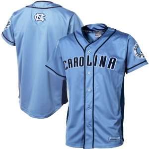   Fielder Baseball Full Button Jersey   Carolina Blue