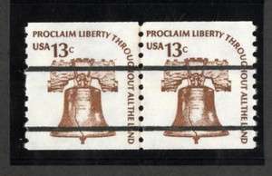 US Stamps # 1618a XF OF NH Line Pair Shiny Gum  