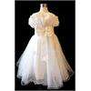 White Rosette Pageant Wedding Flower Girls Dress Gown Size 3 12 Age 2 