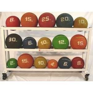  Muscle Driver 3 Tier Rolling Medicine Ball Rack Sports 
